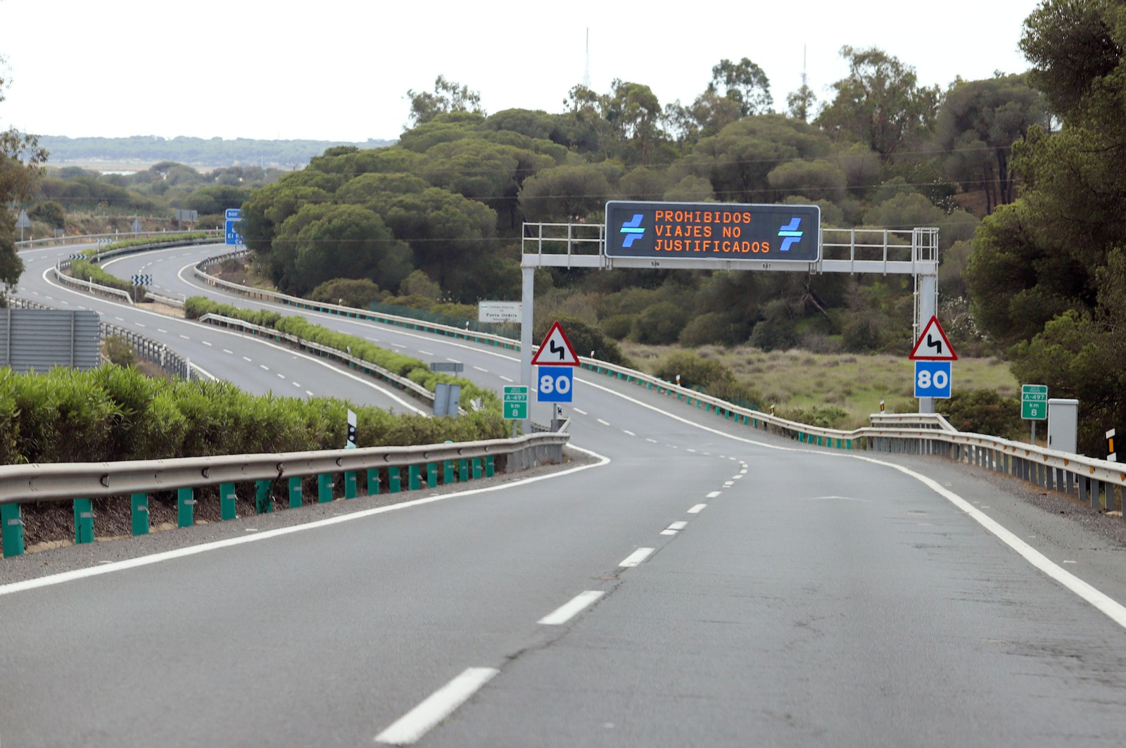 Imágenes del confinamiento en Punta Umbría