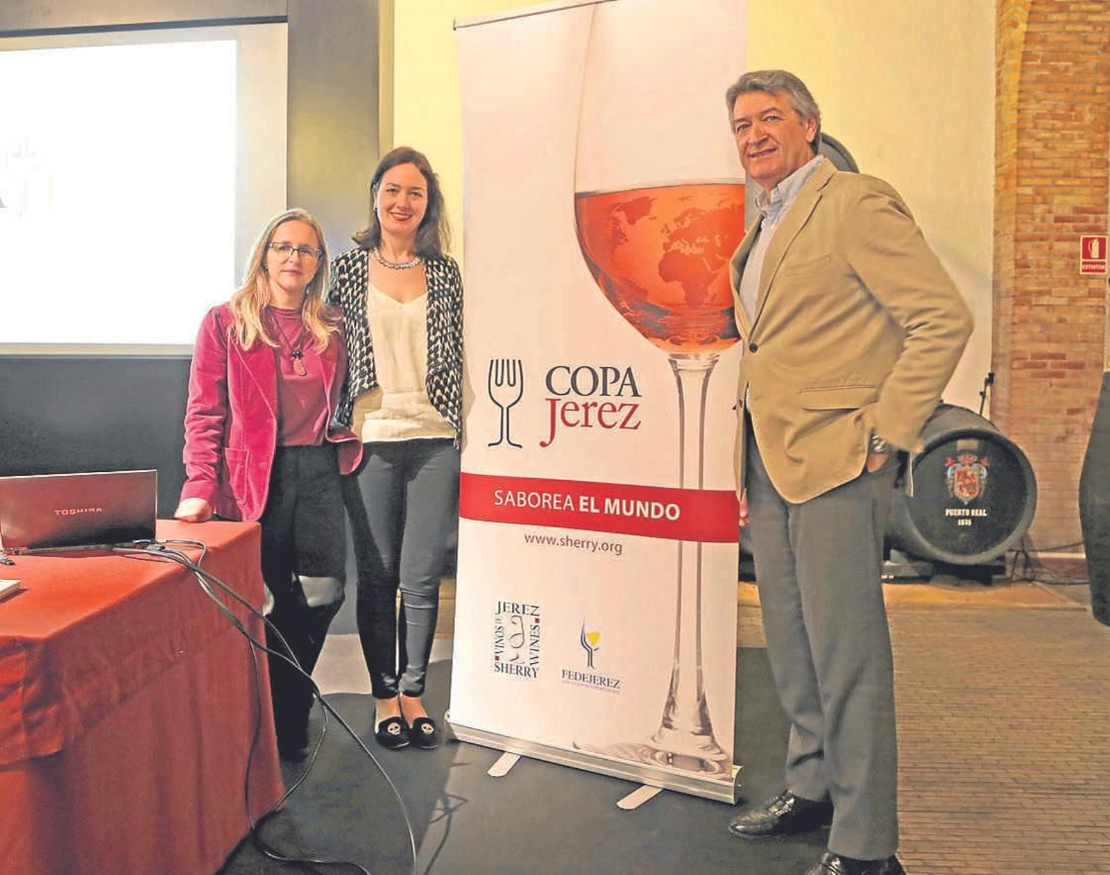 Responsables del Consejo y Fedejerez, ayer en el acto de presentación de la propuesta ampliada de Copa Jerez.