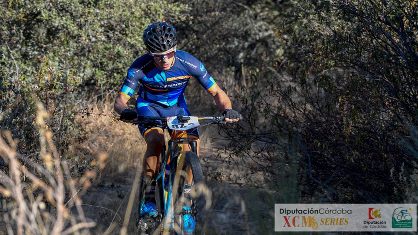 El cordobés Sergio Torres en plena carrera durante la VII BTT Villaharta.
