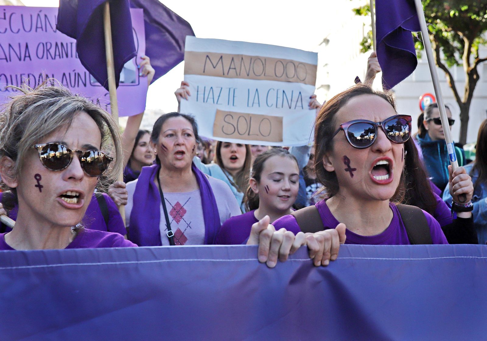 Imágenes de la manifestación 8M en Jerez