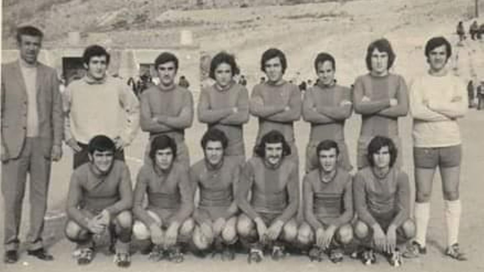 Alineación del CF Olula de mediados de la década de los 70 en el antiguo campo de La Hispanidad.
