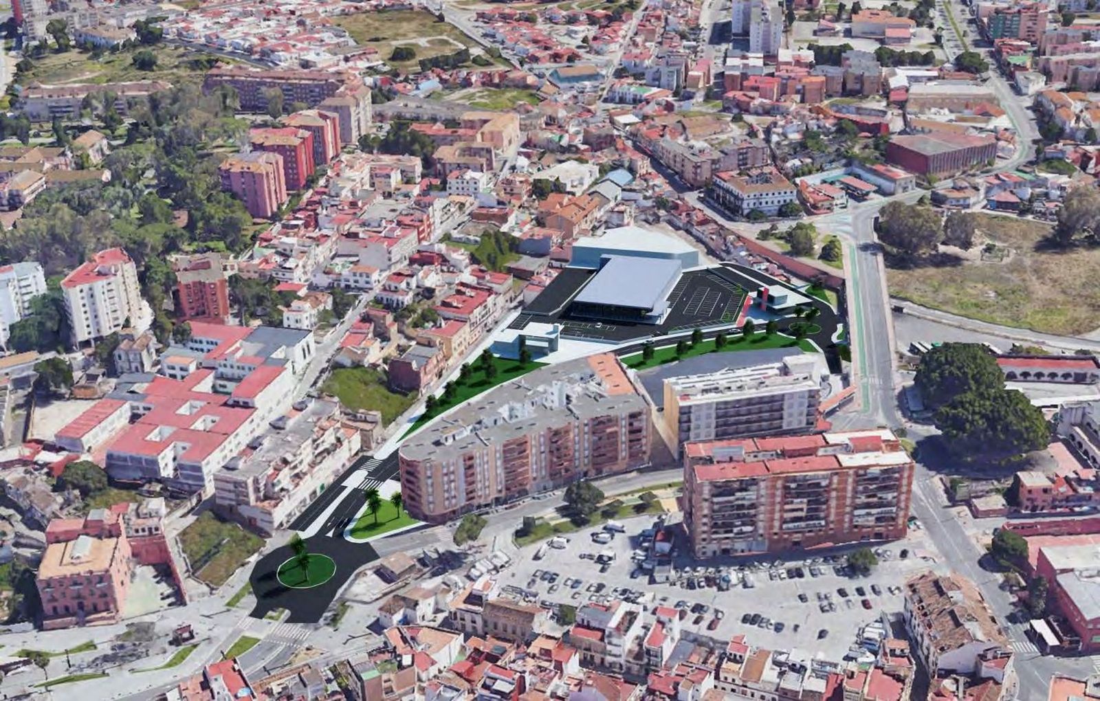 Recreación del proyecto en la Banda del Río.