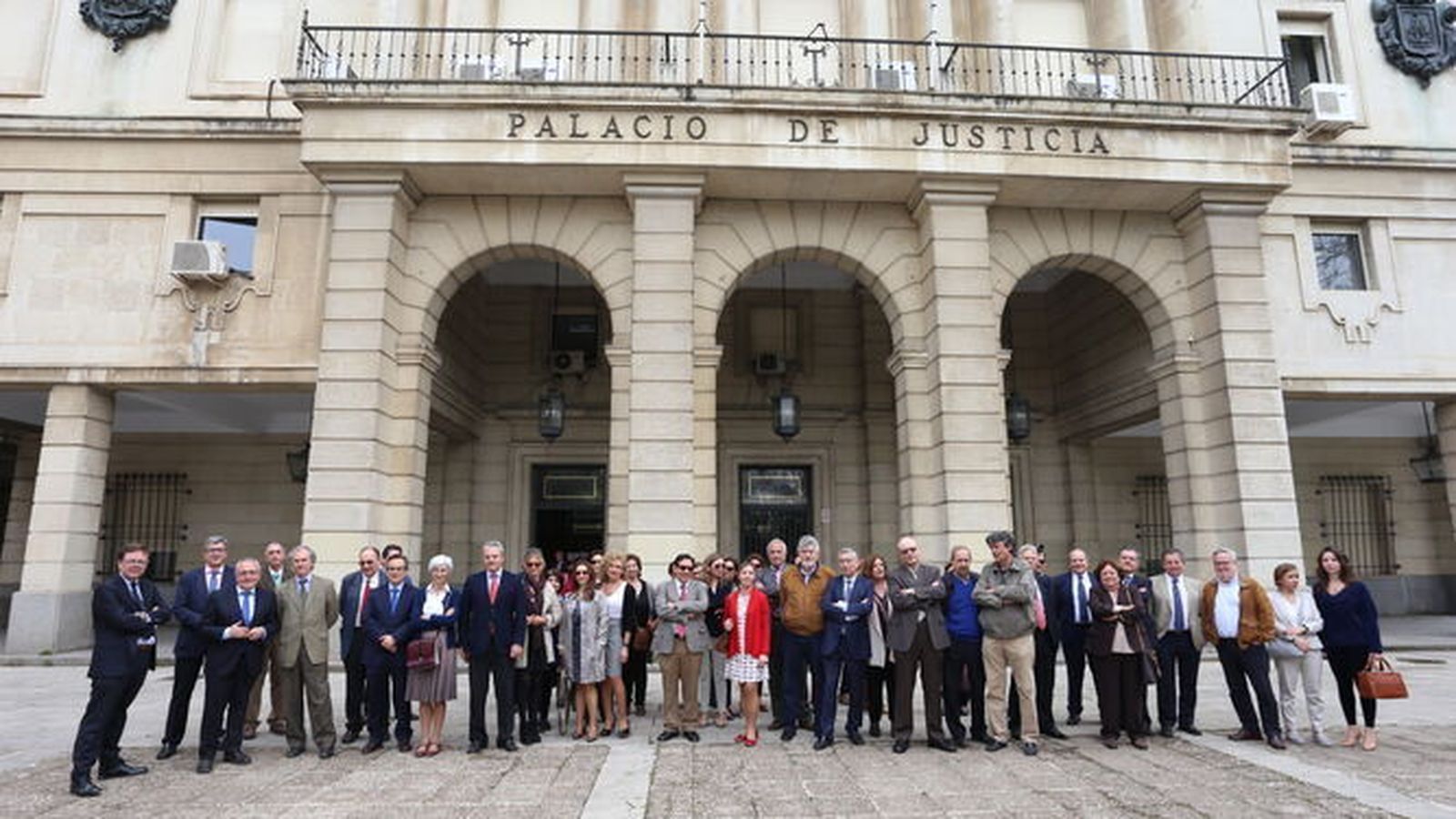Concentración de protesta en 2018 frente a la Audiencia