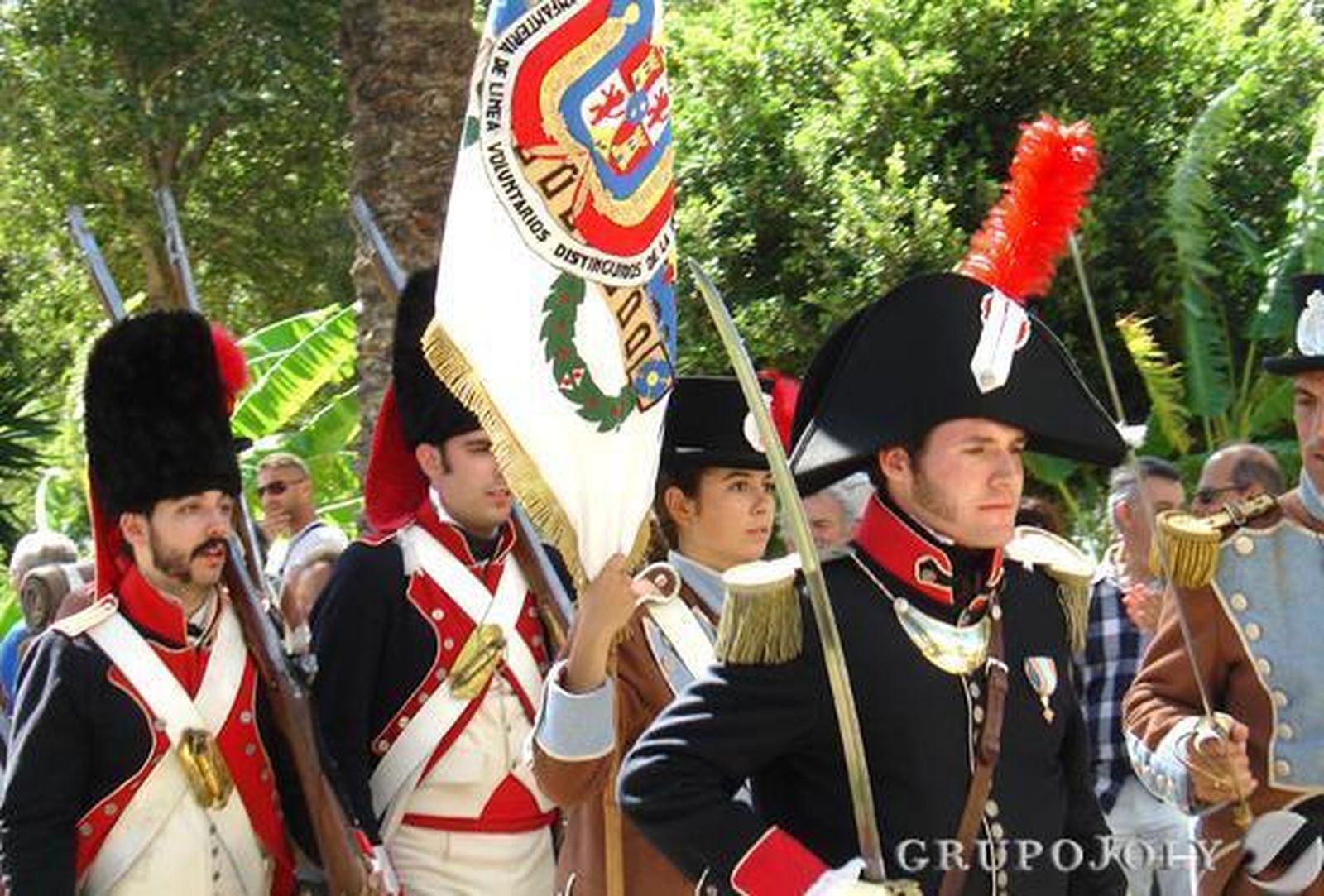 Recreación del juramento de las tropas de la Constitución en marzo de 1810.  Foto: Rioja