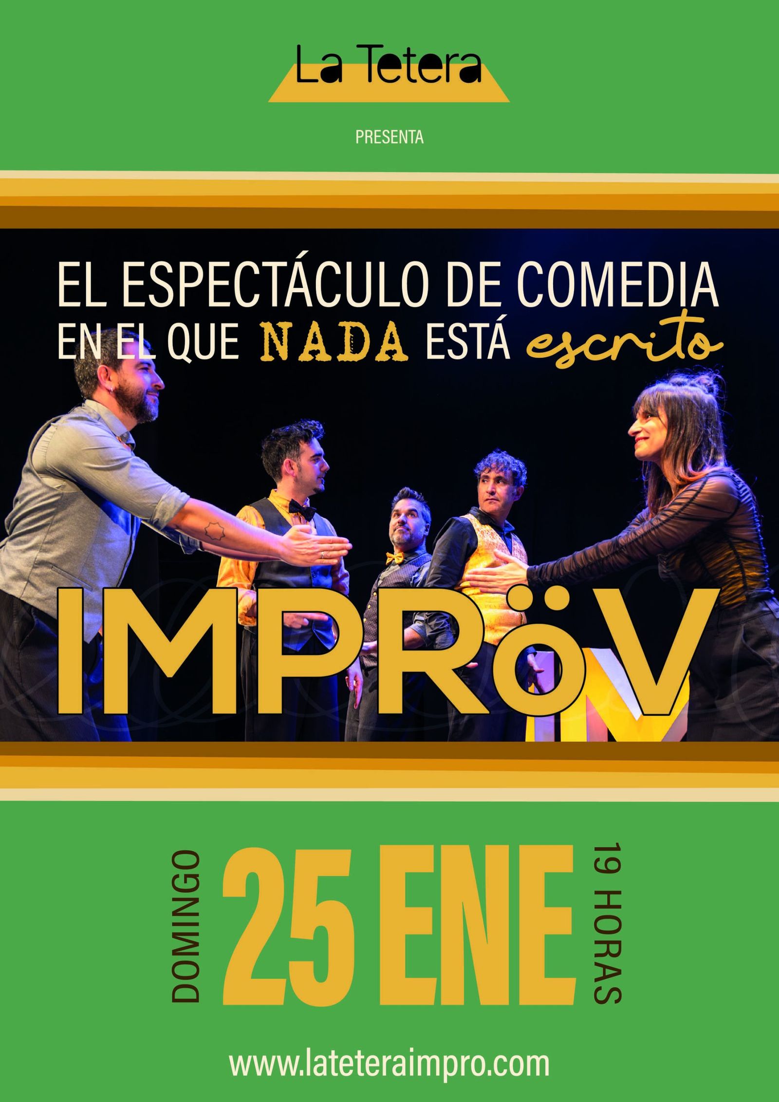 La improvisación será la protagonista en 'IMPRÖV', un espectáculo en el que nada está escrito y todo nace de las propuestas del público, que llegará a la Sala La Paca el domingo 25 de enero a las 19:00 horas.