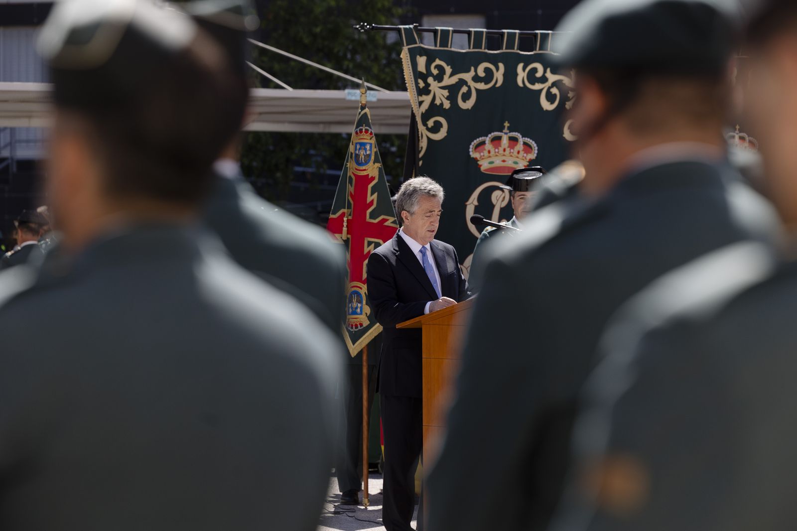 Toma de posesión del coronel Luis Martín Velasco como jefe de la Comandancia de la Guardia Civil  de Cádiz