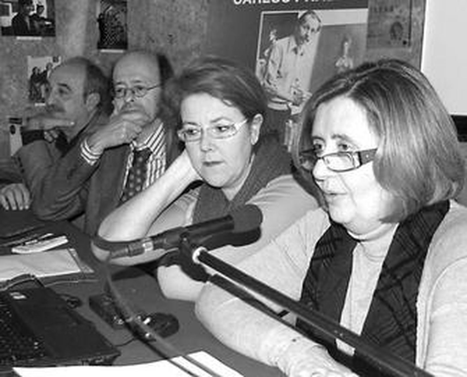 María Dolores Durán, Carmen Rubio, Miguel Naveros y Antonio Zapata.