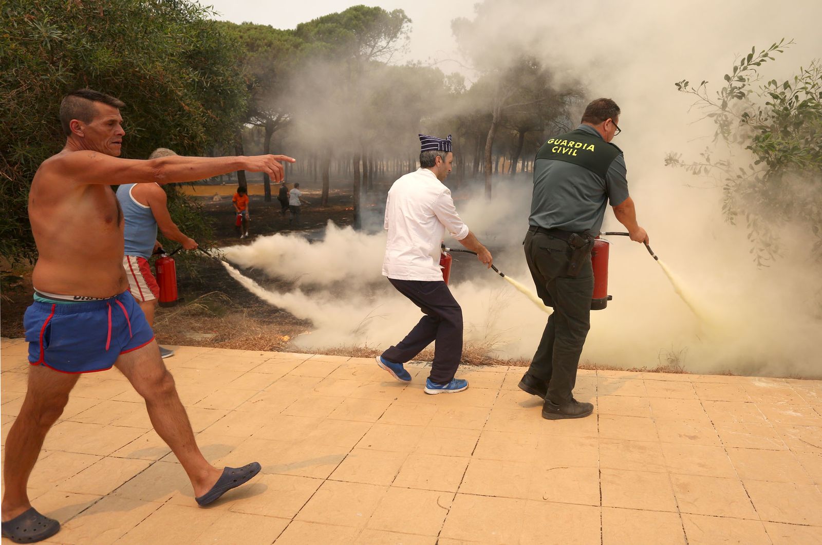 Las consecuencias del incendio en Mazagón