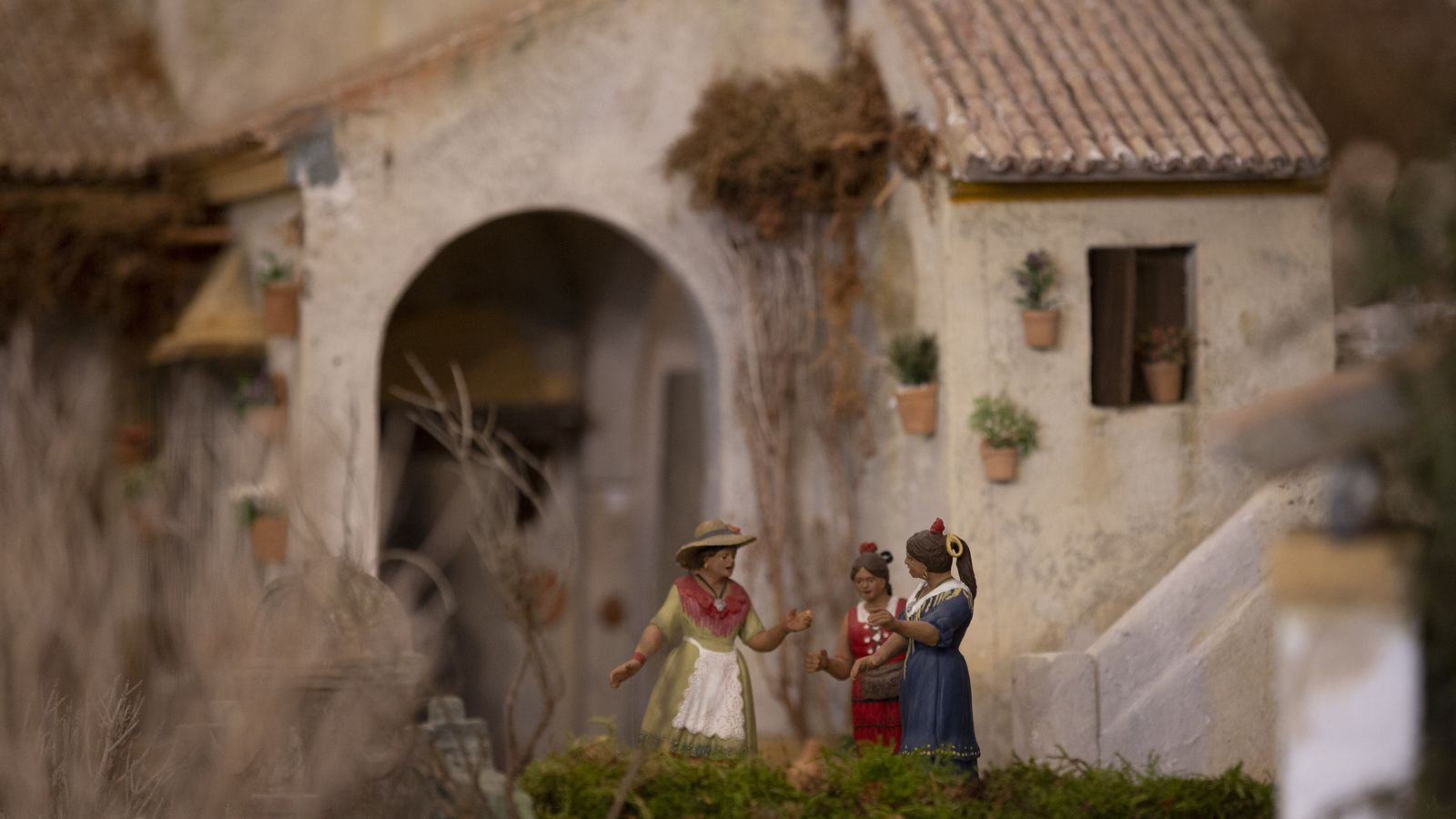 Casas típicas andaluzas decoran el belén de Diario de Sevilla.