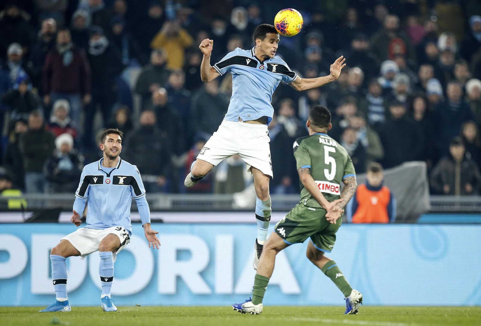 Luiz Felipe, en un partido con la Lazio ante el Nápoles.