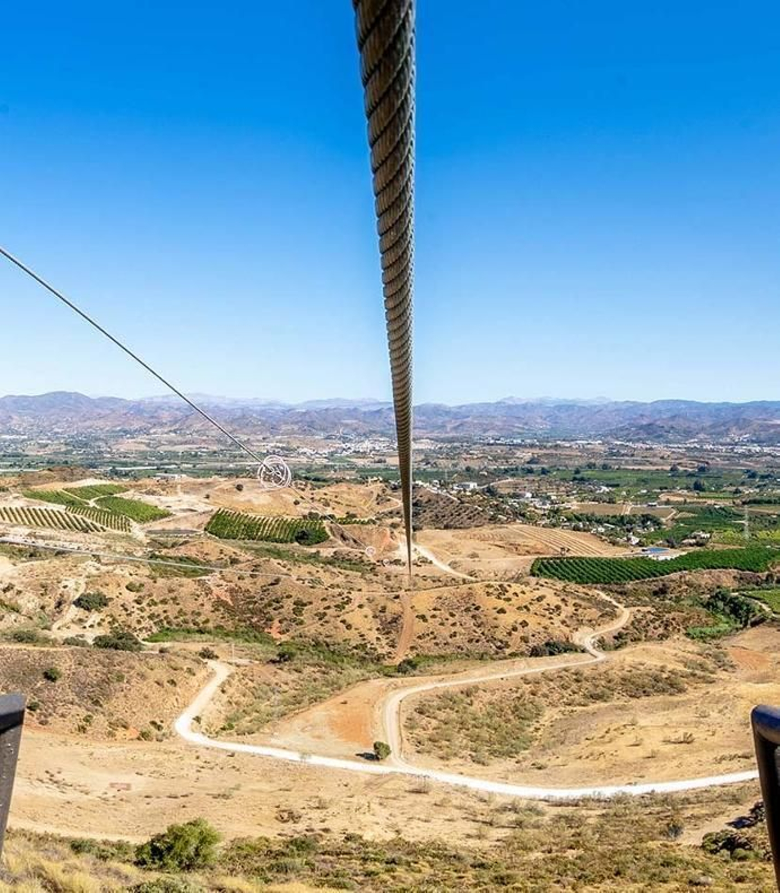 Las vistas desde la tirolina de Alhaurín de la Torre.