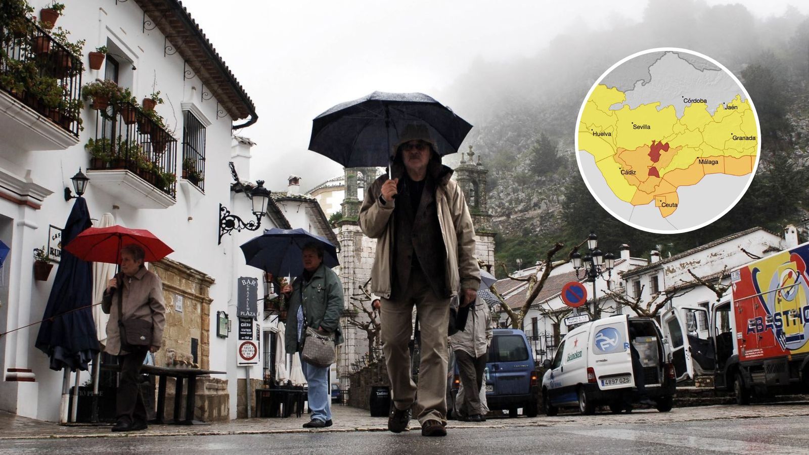 Aviso rojo por lluvias en Grazalema
