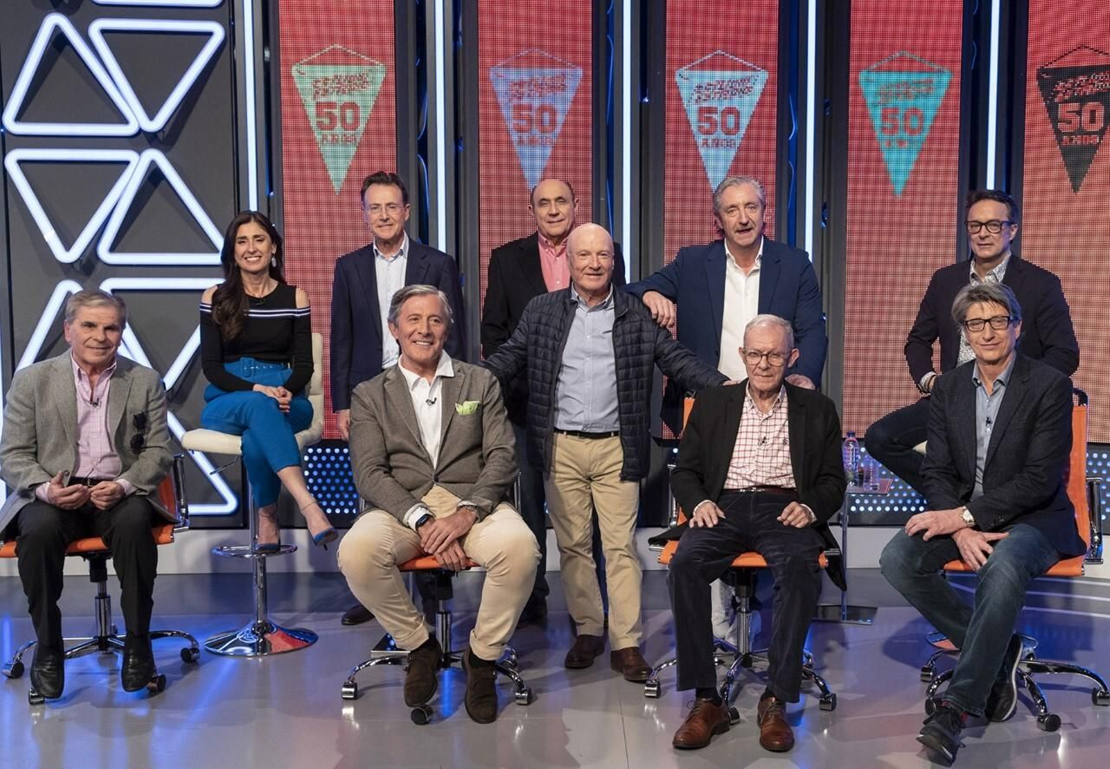 Los presentadores de 'Estudio Estadio' en su medio siglo: Ruiz, Matías Prats, Jesús Álvarez, José Ángel de la Casa...