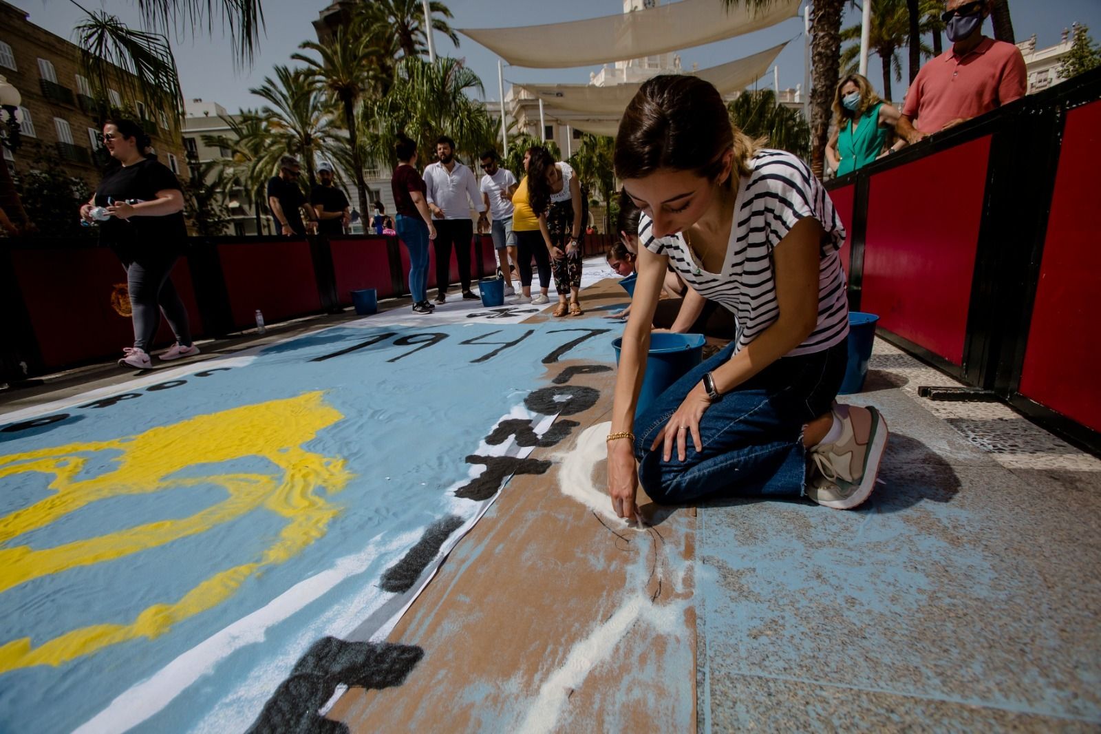 Todas las imágenes de los preparativos del Corpus en Cádiz