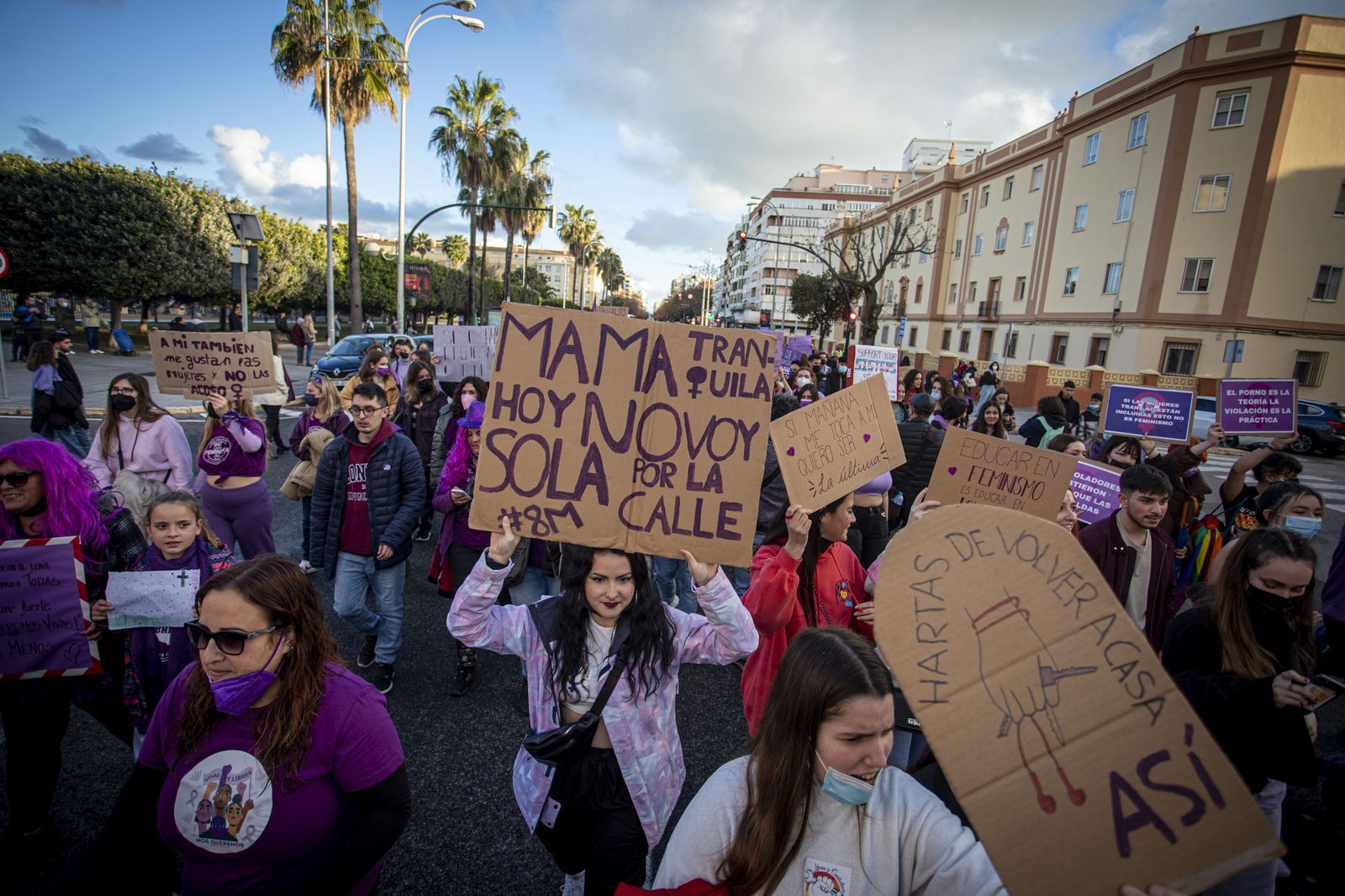 Imágenes de la manifestación del 8M en Cádiz