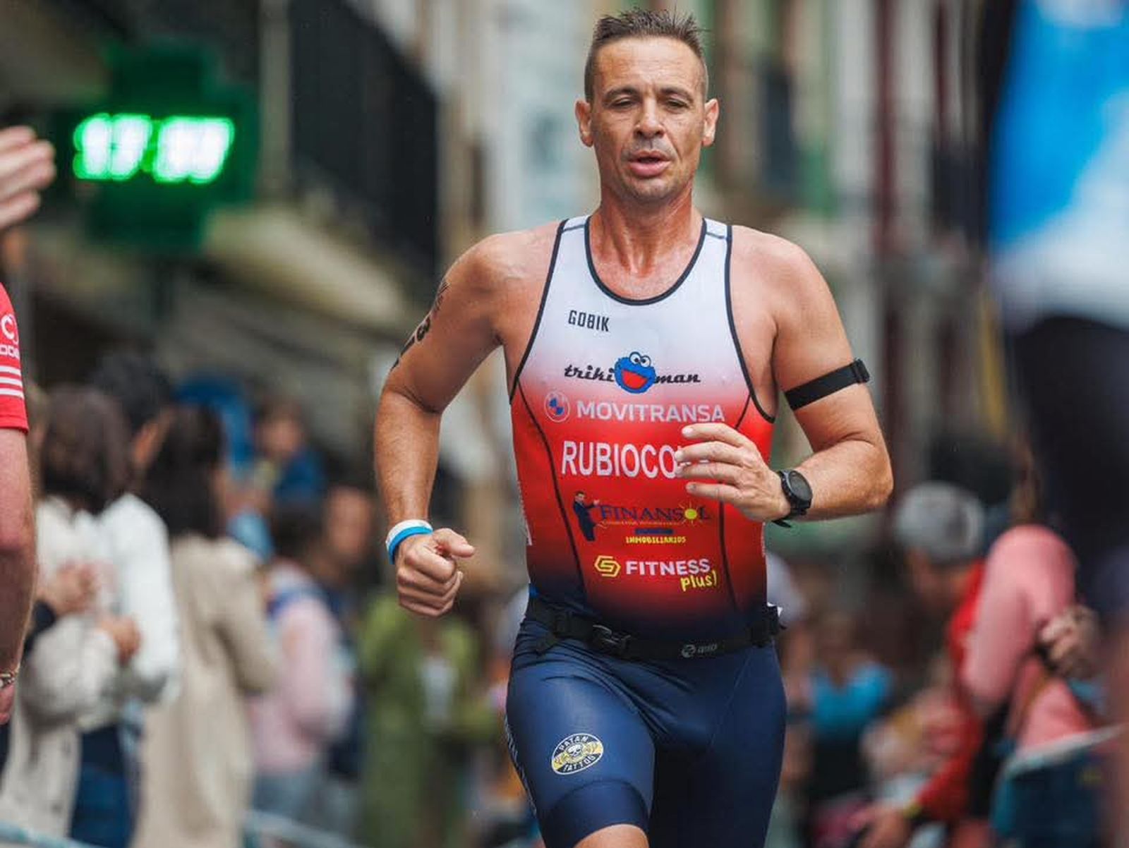 El atleta jerezano 'Rubiocks', durante la prueba.