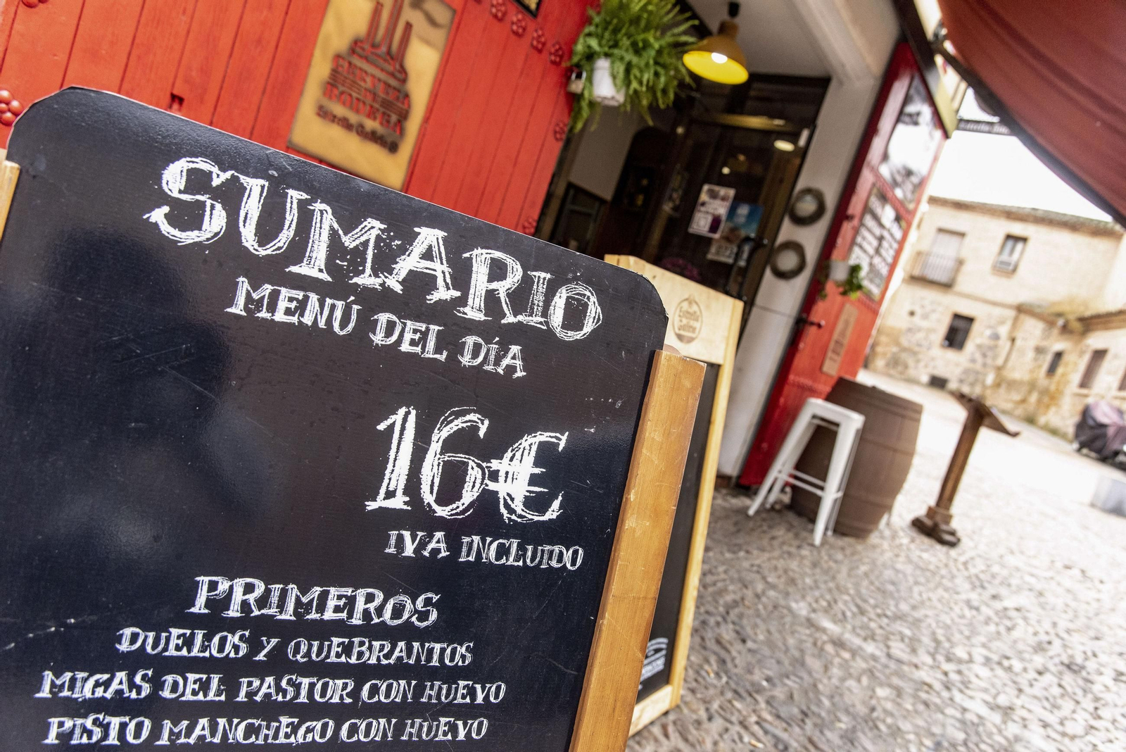 Cartel del menú del día de un restaurante