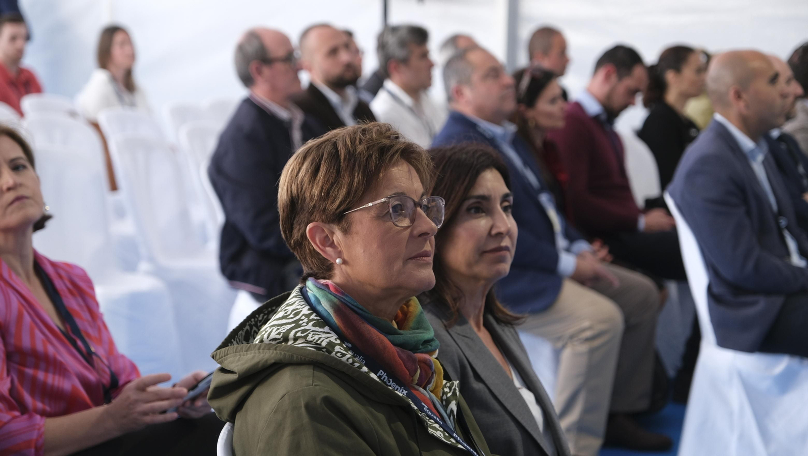 Imágenes de la inauguración del proyecto 'Life Phoenix' de AQUALIA, en la depuradora EDAR El Toyo