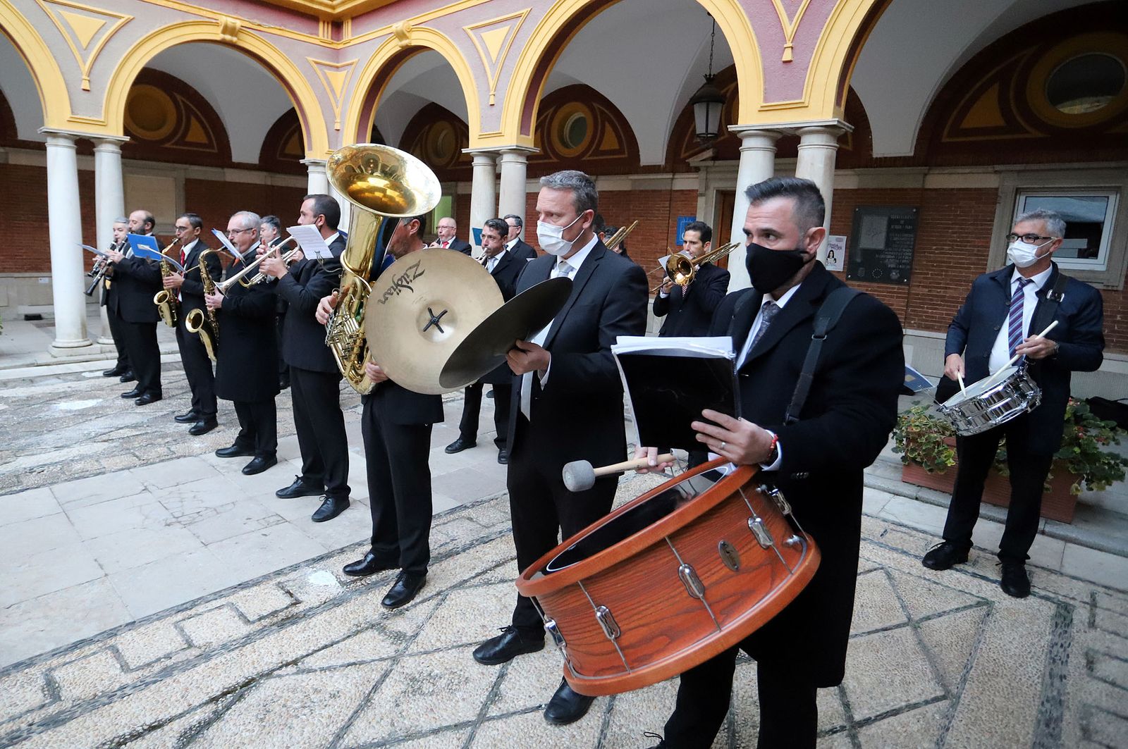 Belén del Ayuntamiento de Huelva basado en la antigua Plaza de las Monjas