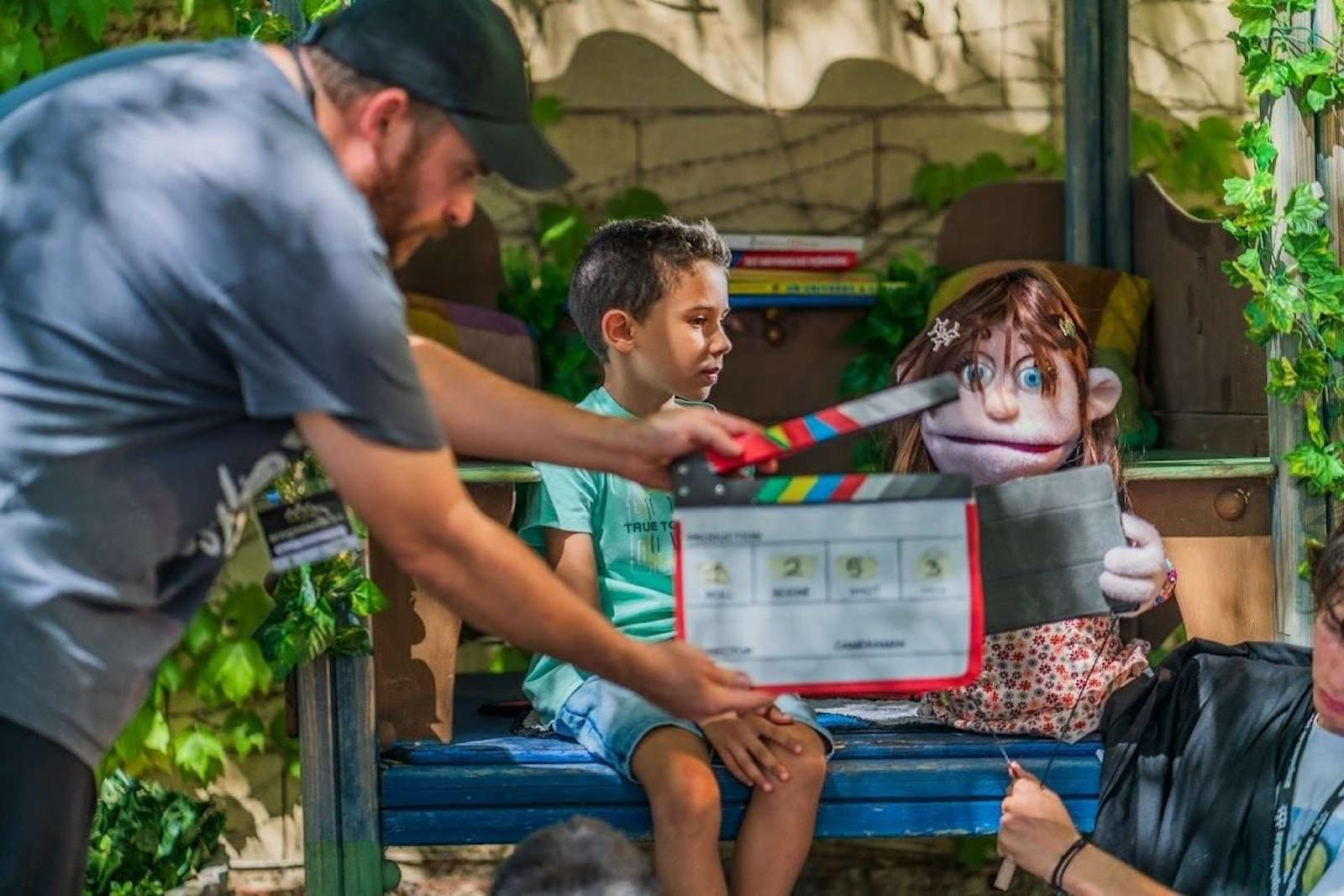 Grabación de la serie solidaria para Márgenes y Vínculos con Steve Allen, de Barrio Sésamo y Fraggle Rock