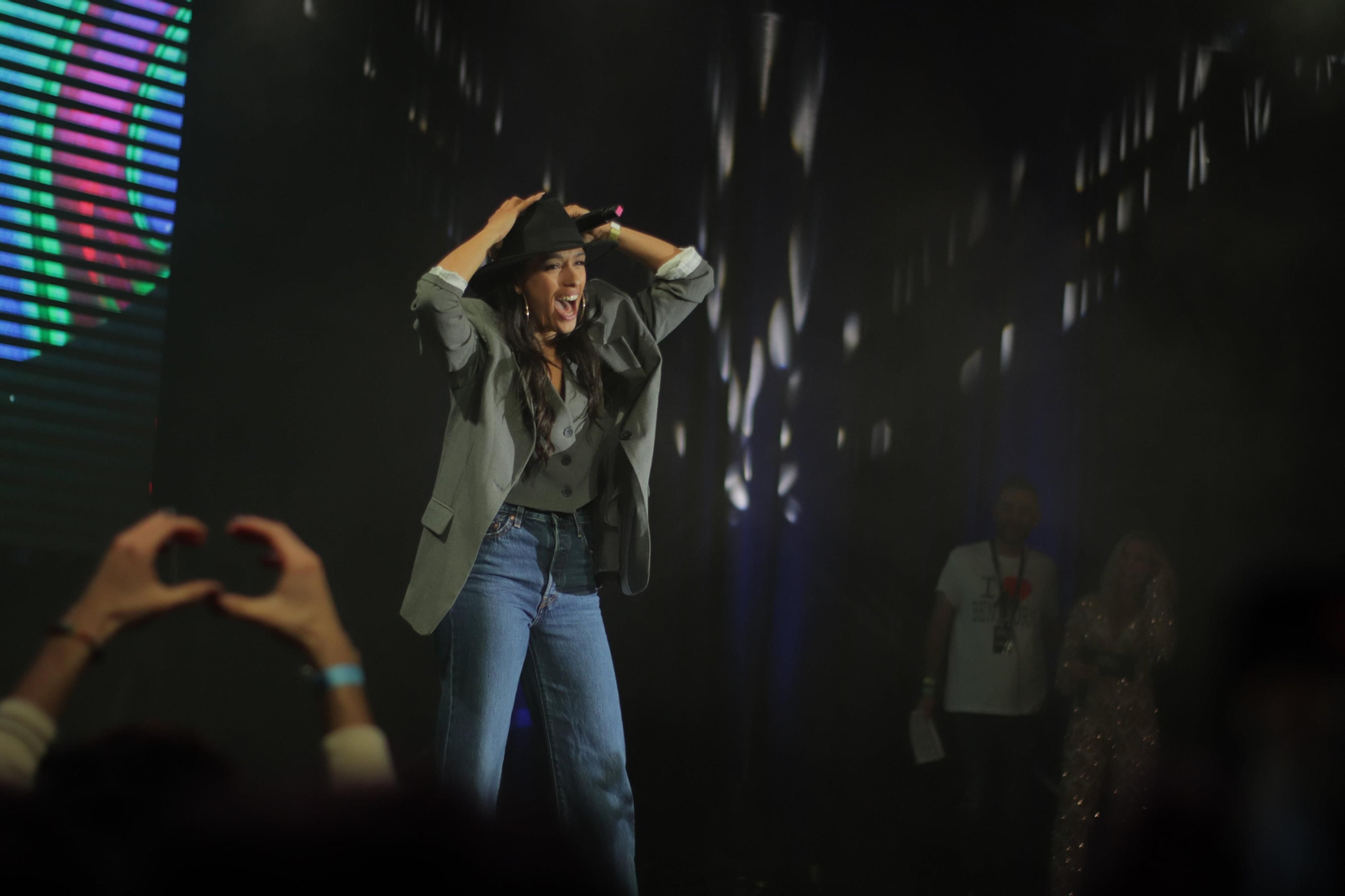 Chanel en su actuación este viernes en la Pre-Party eurovisiva madrileña