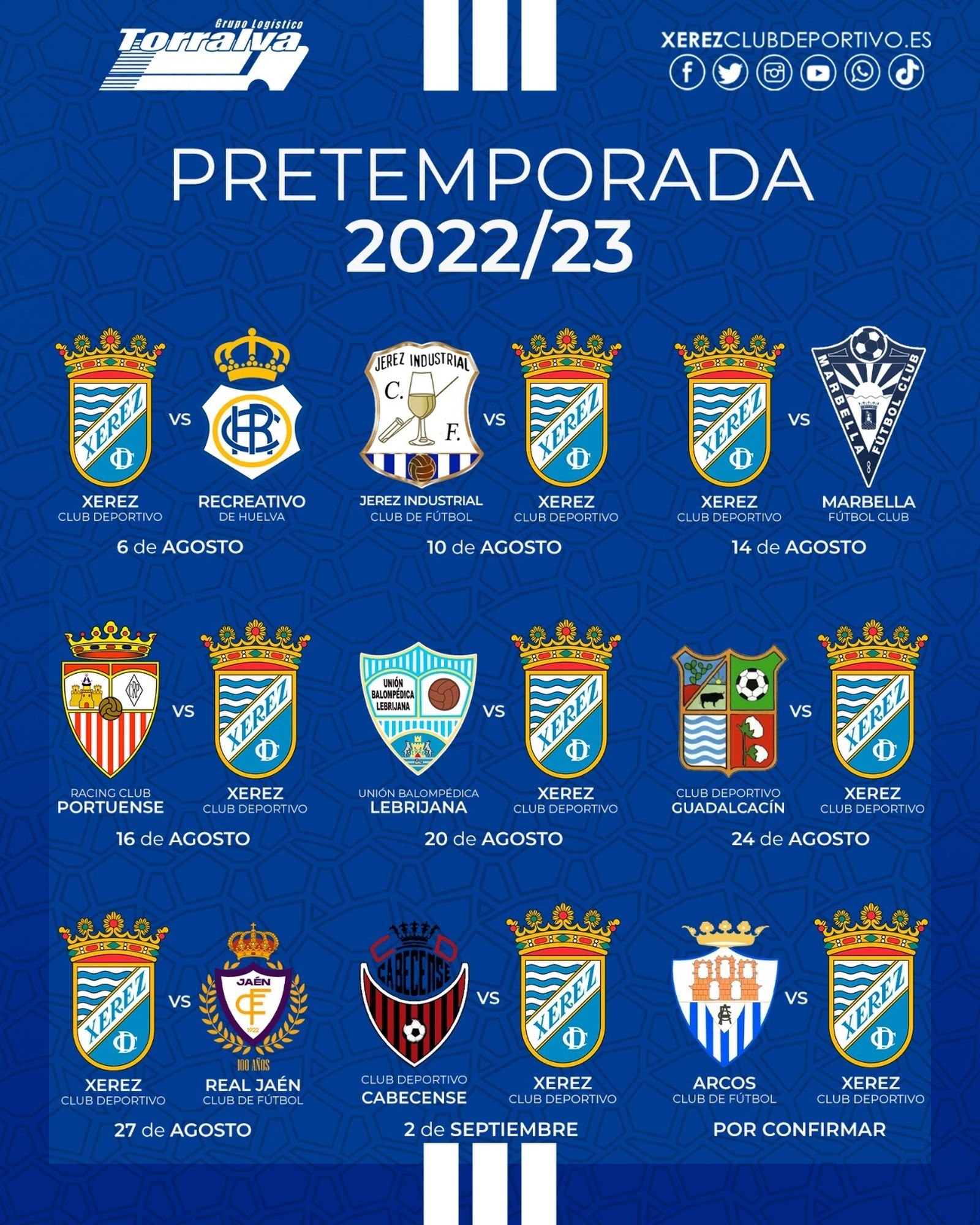 El Xerez CD jugará ocho amistosos.