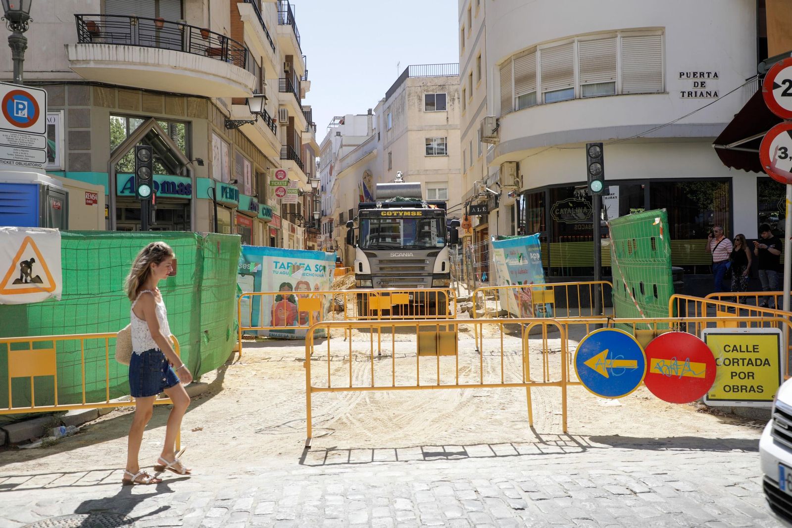 Las fotos de las obras en la calle Zaragoza de Sevilla
