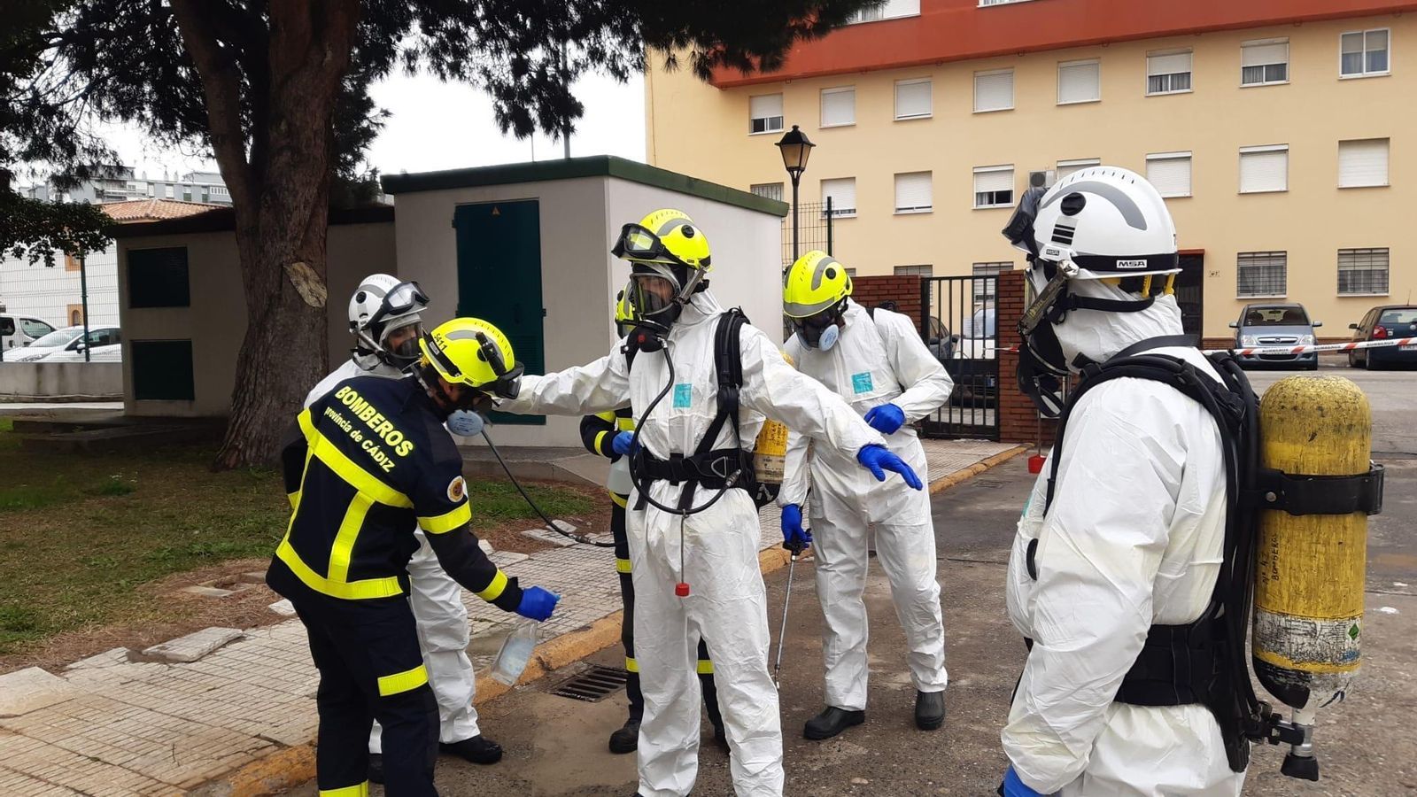 Labores de desinfección entre actuaciones.