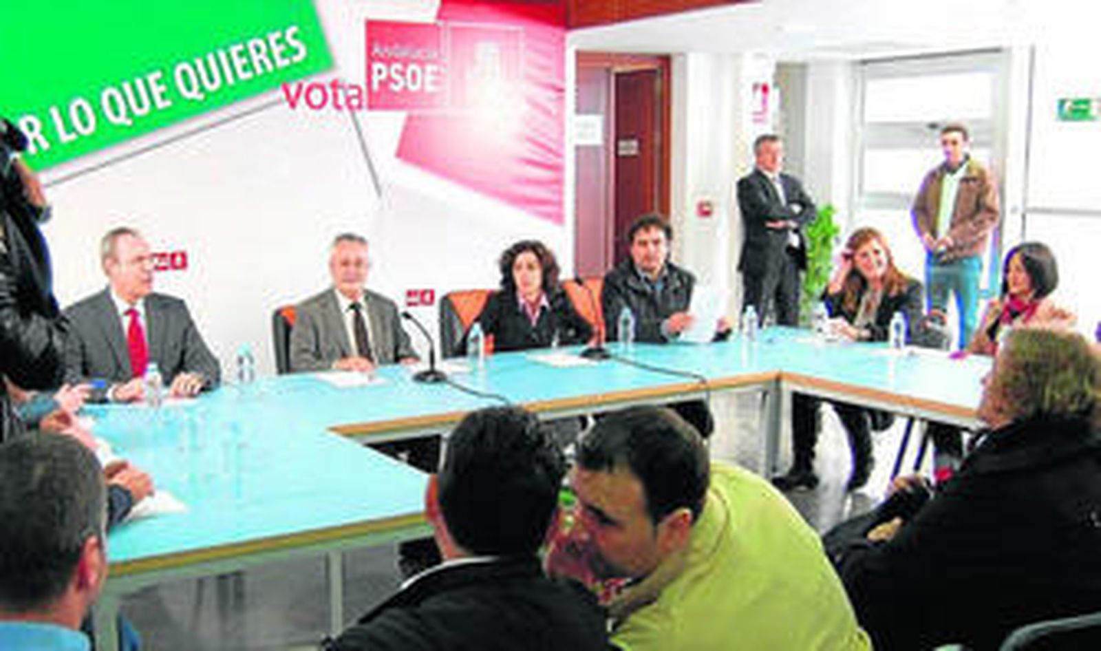 Un acto del PSOE presidido por Griñán y que tuvo lugar en Fuente Palmera.