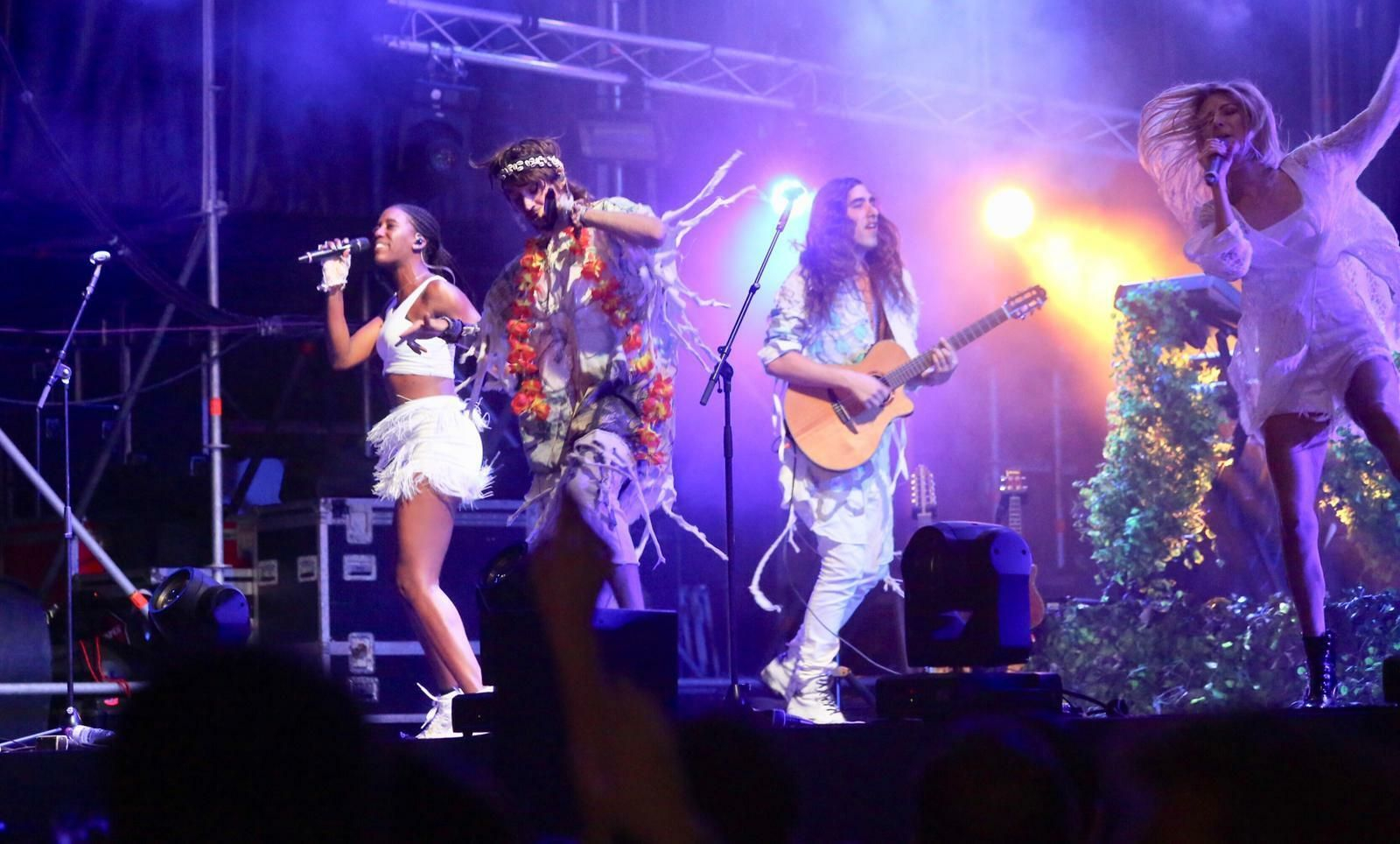 Un momento del concierto de los Crystal Fighters