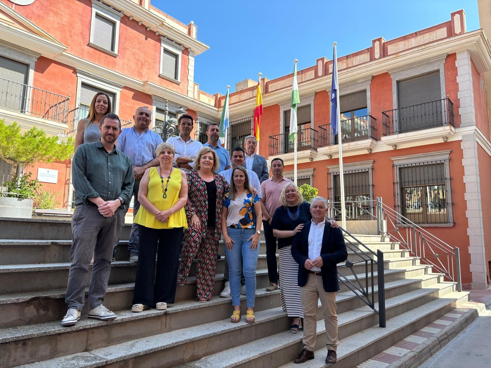 El grupo socialista en la Diputación de Granada y alcaldes, alcaldesas y portavoces de la zona de la Contraviesa