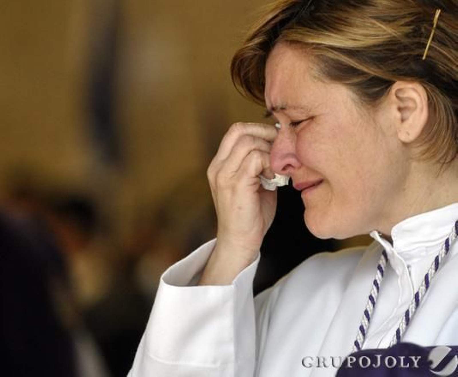 Llantos y desolación en el interior de la Capilla del Rosario de la Hermandad de Las Aguas.

Foto: Manuel Gomez