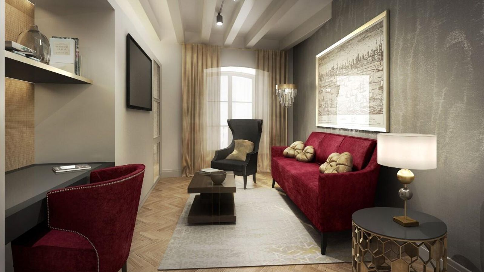 Detalles de una de las habitaciones.