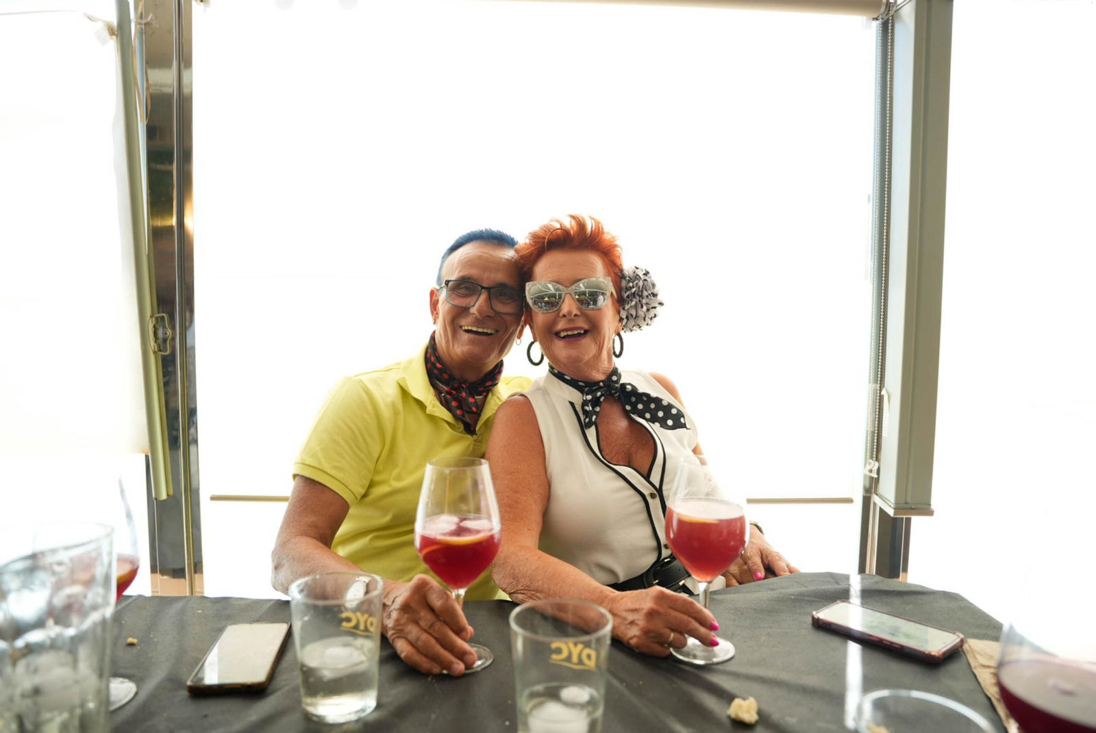 Disfrutando de la feria del mediodía en la jornada del jueves