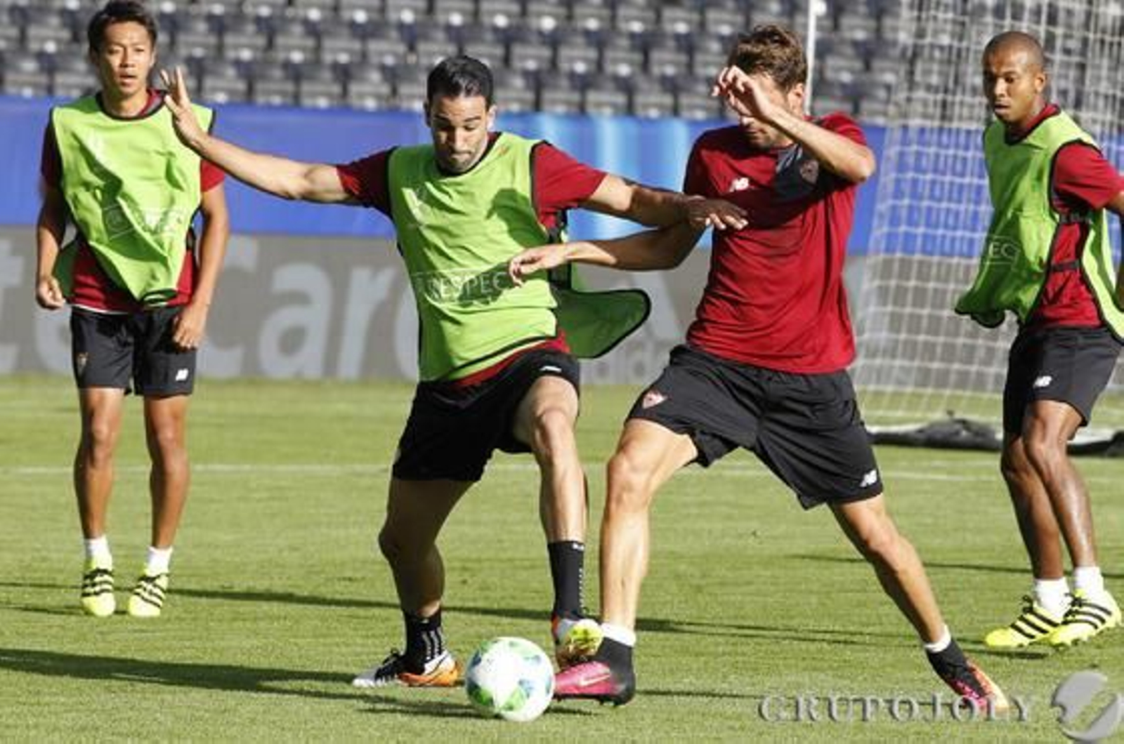 Las imágenes del entrenamiento del Sevilla en Noruega