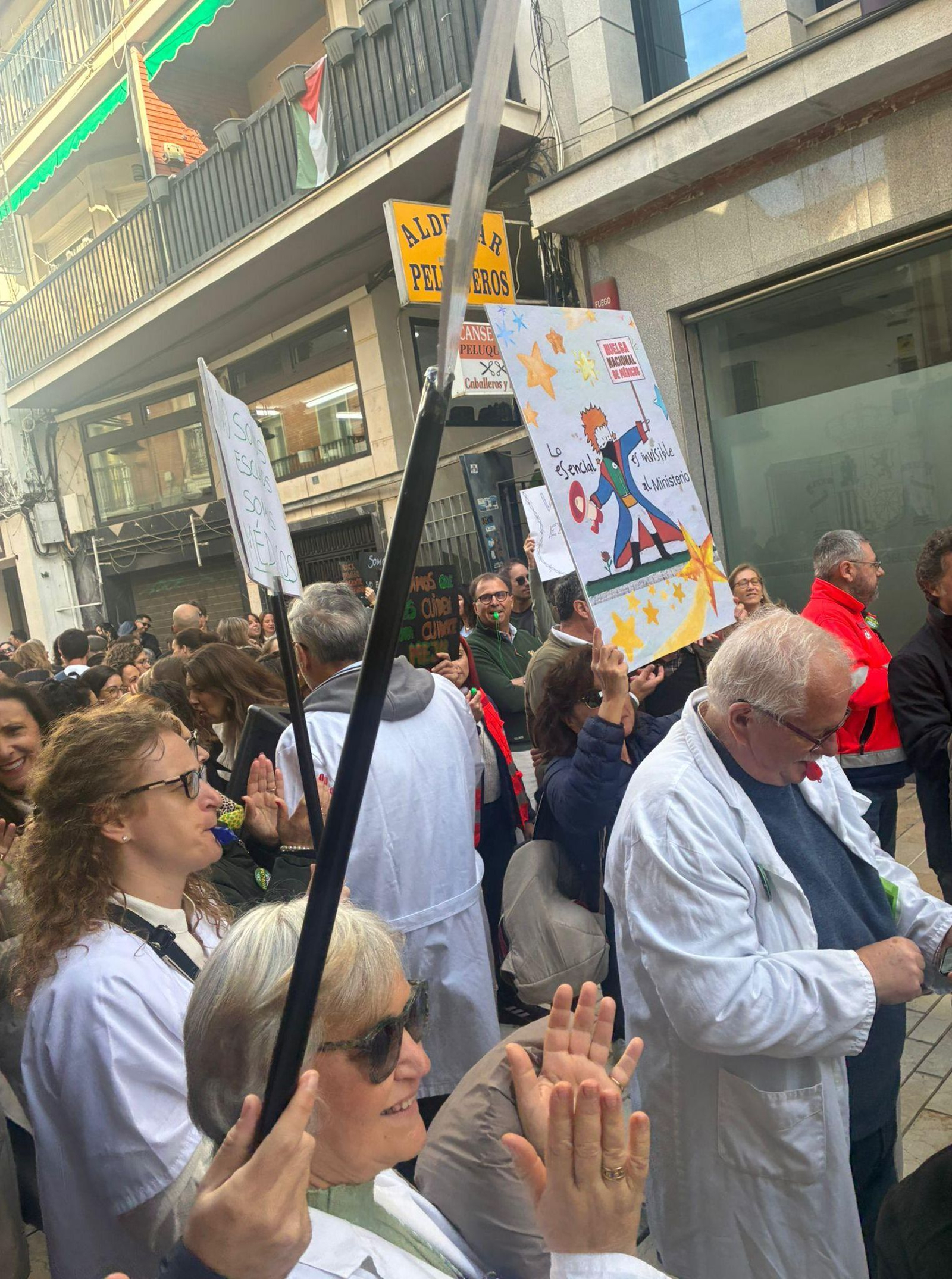 Un momento de la concentración de este jueves.