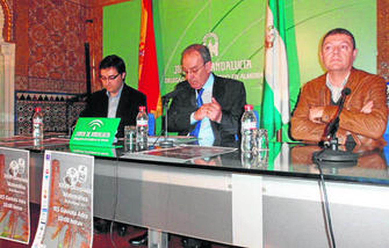 José Abel García y Francisco Maldonado, en la presentación de las Olimpiadas.