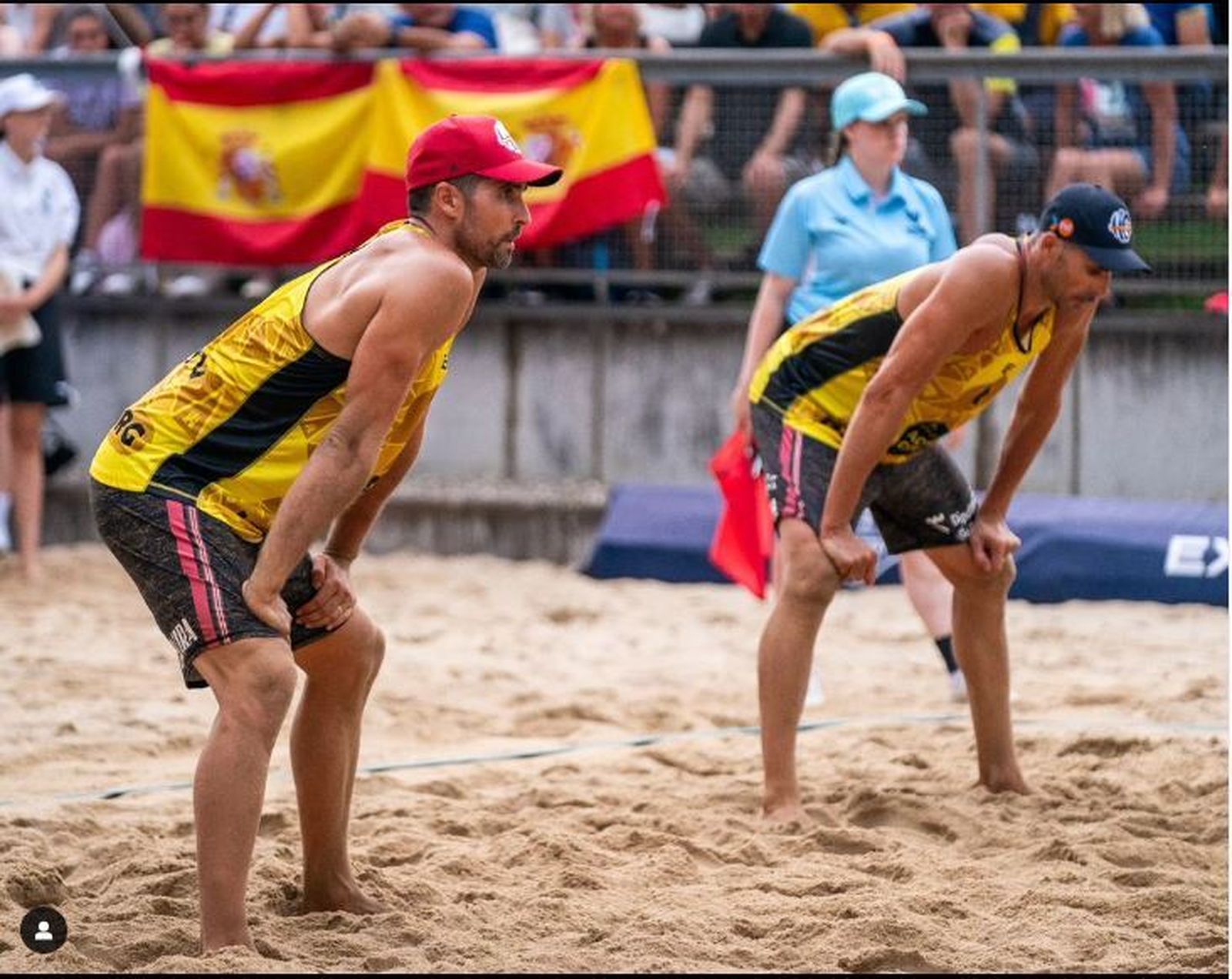 Herrera y Gavira, durante el torneo de Hamburgo