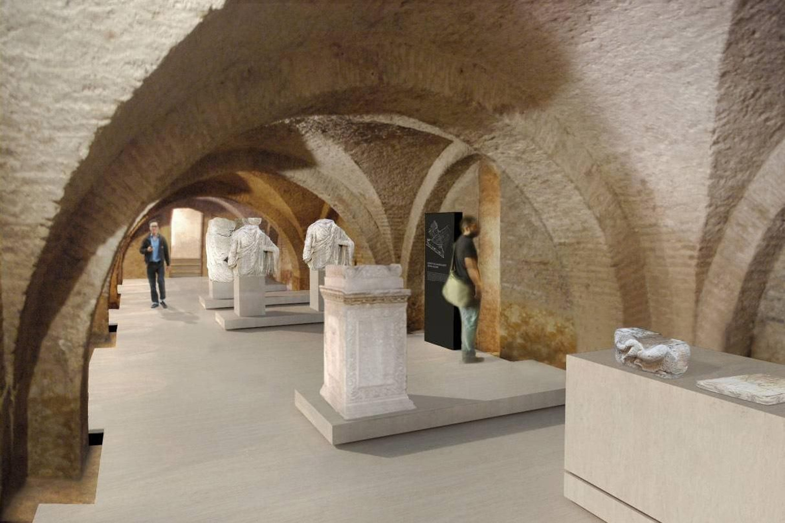 Recreación de la nueva sala de exposiciones.