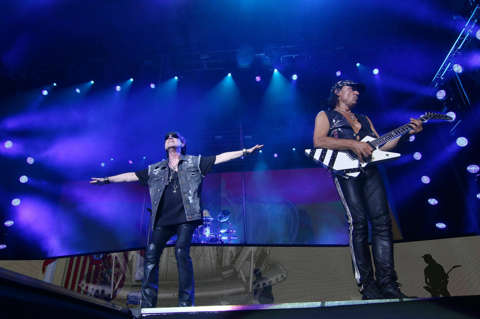 La banda alemana Scorpions, durante un concierto reciente.