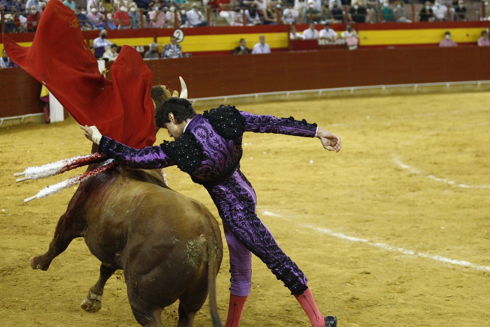 Fotogalería corrida de toros. Cayetano Rivera, Paco Ureña y Roca Rey. Roquetas de Mar.