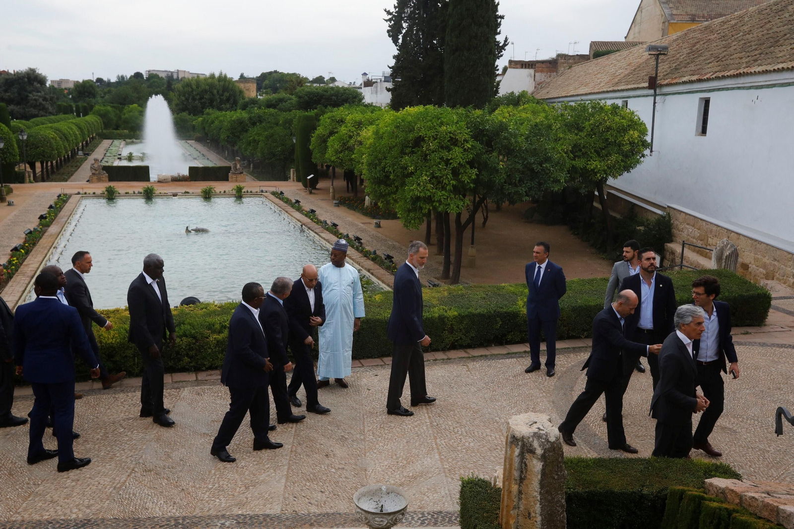 Los reyes Felipe VI y Abdalá II, en el Alcázar de los Reyes Cristianos de Córdoba