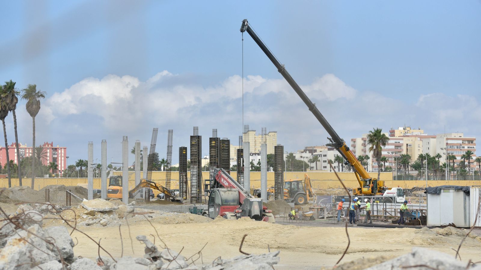Las obras del Estadio Municipal de La Línea