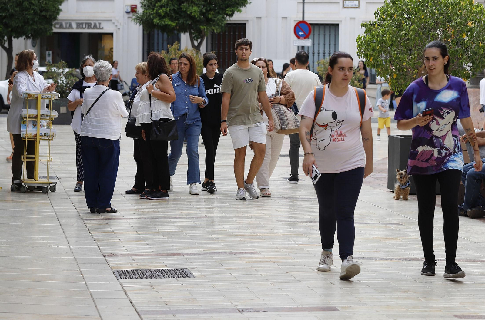 Ambiente en el centro de Huelva esta semana.