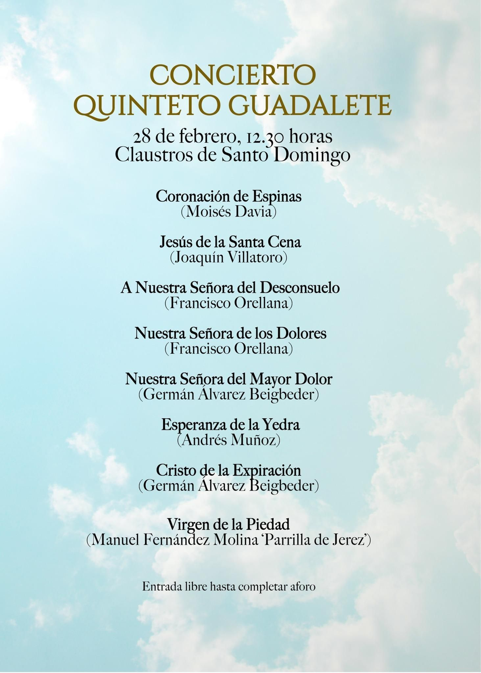 Programa de marchas a interpretar.