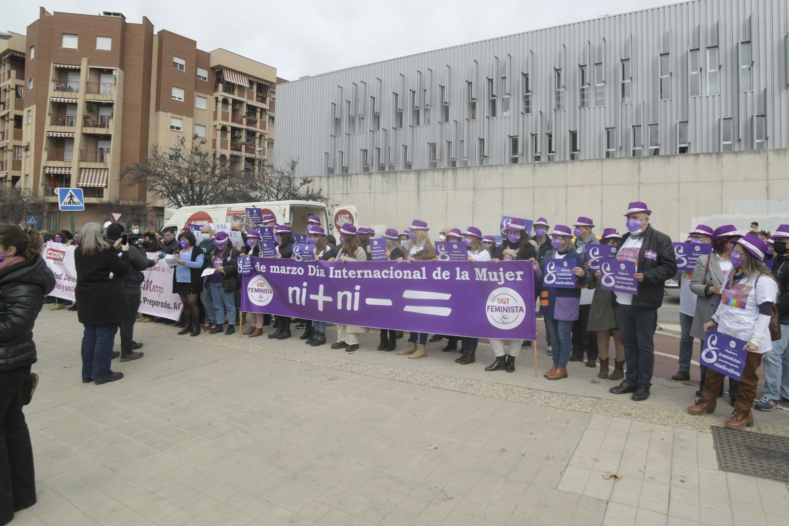 Acto por el 8M de CCOO y UGT en Granada.