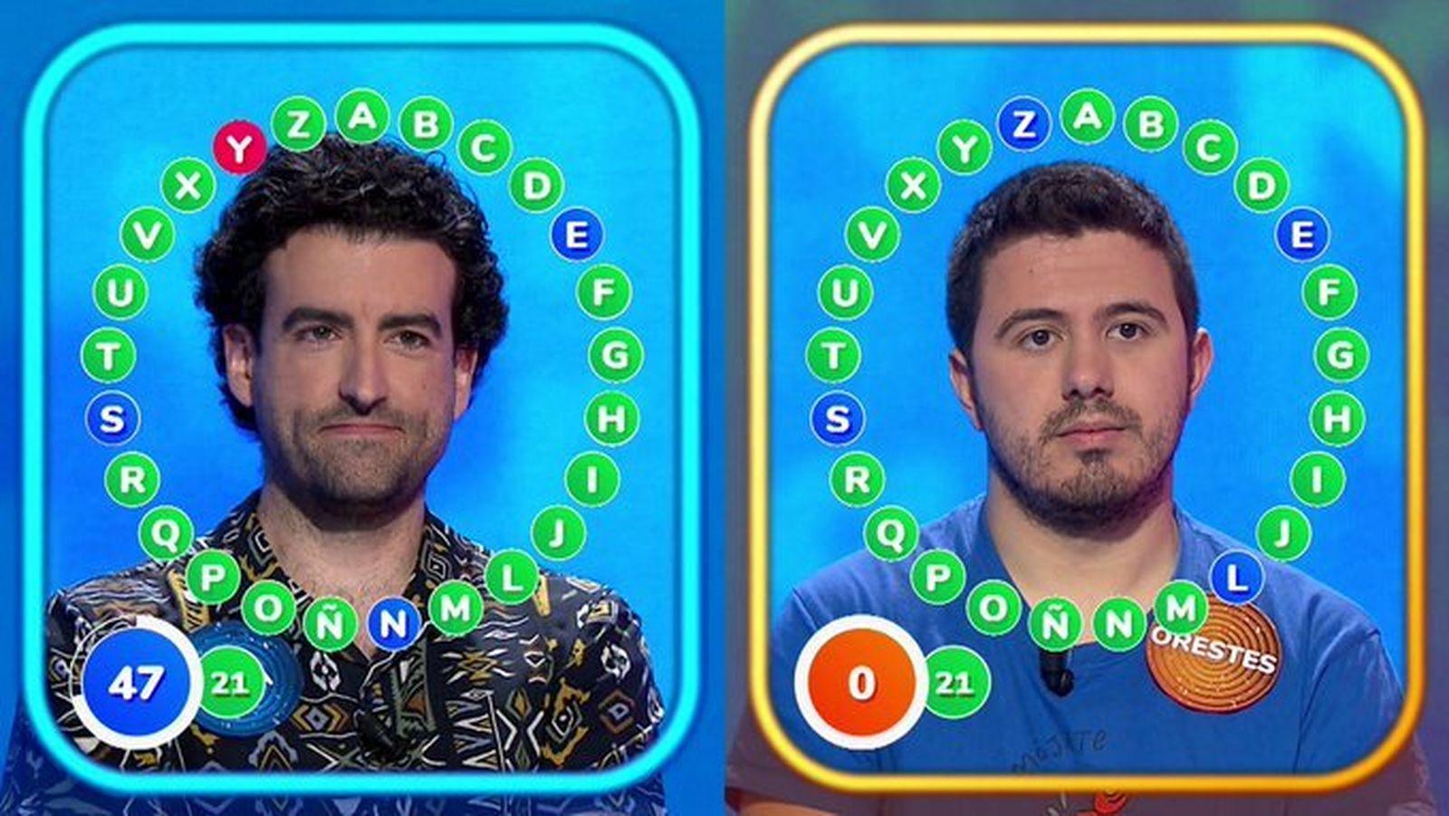 Los duelistas de 'Pasapalabra' en la entrega de hoy martes