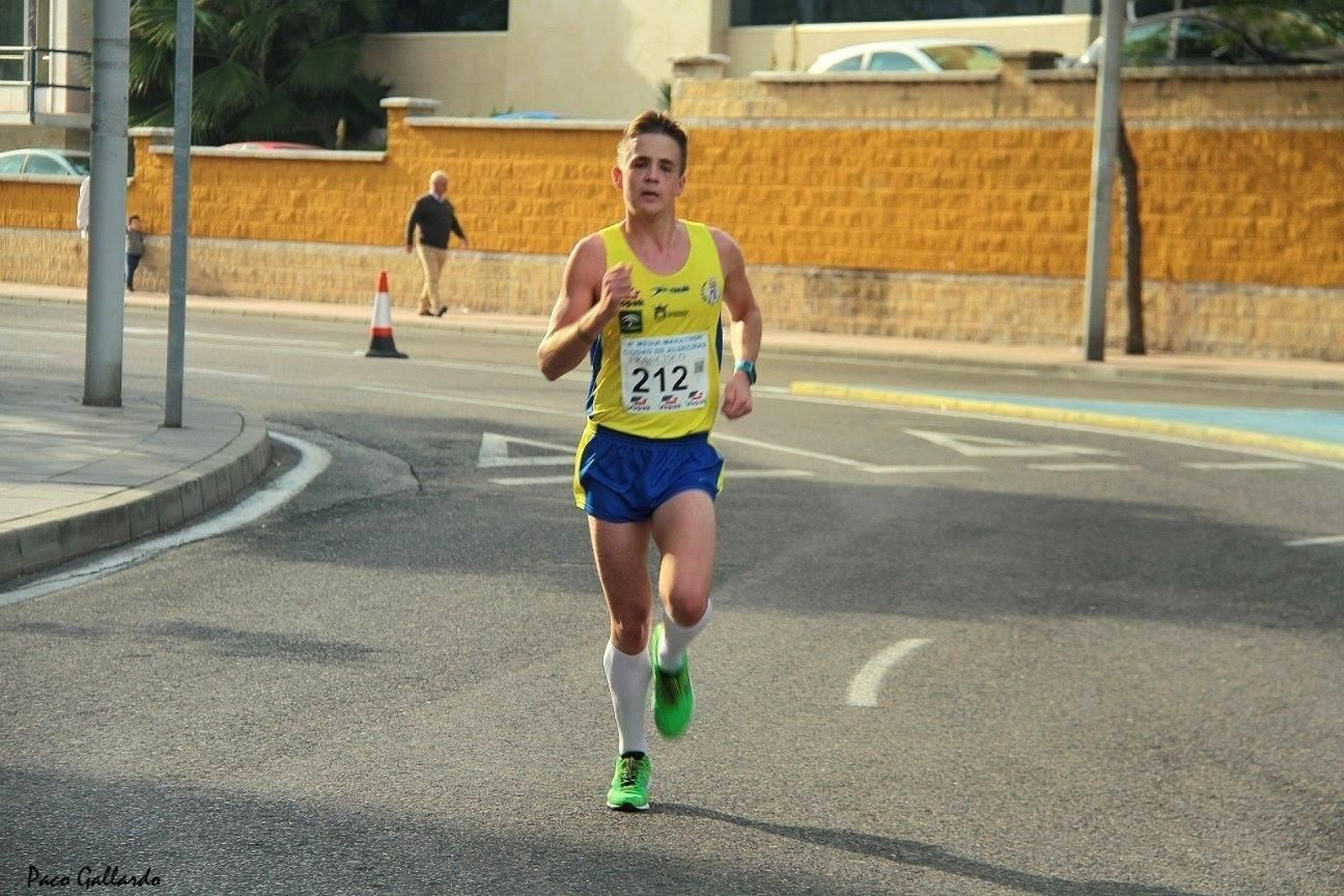El atleta algecireño Fran Morales, campeón absoluto ayer en Castellar.