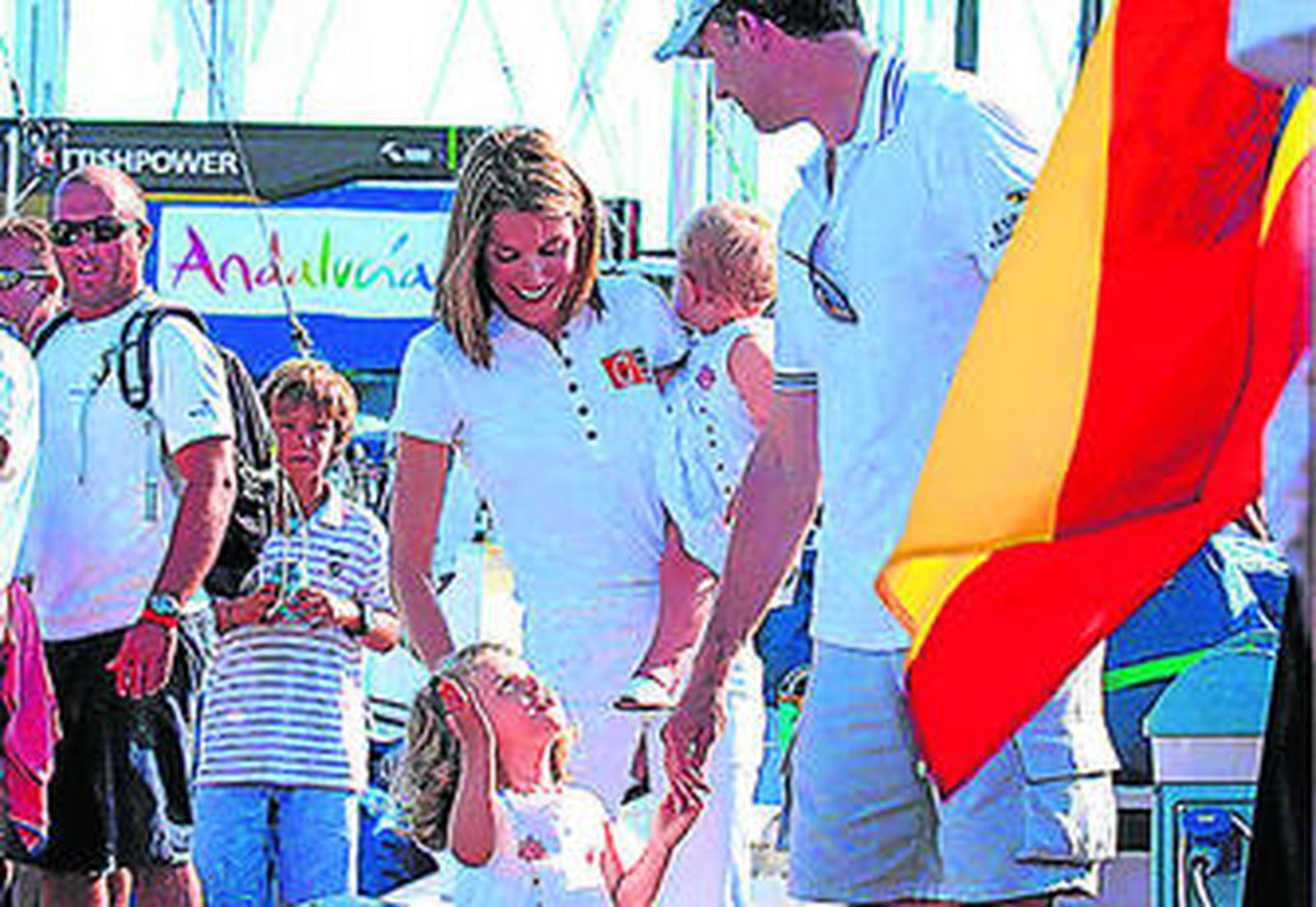 Imagen familiar de los Príncipes de Asturias con sus hijas, el pasado verano, en Mallorca.