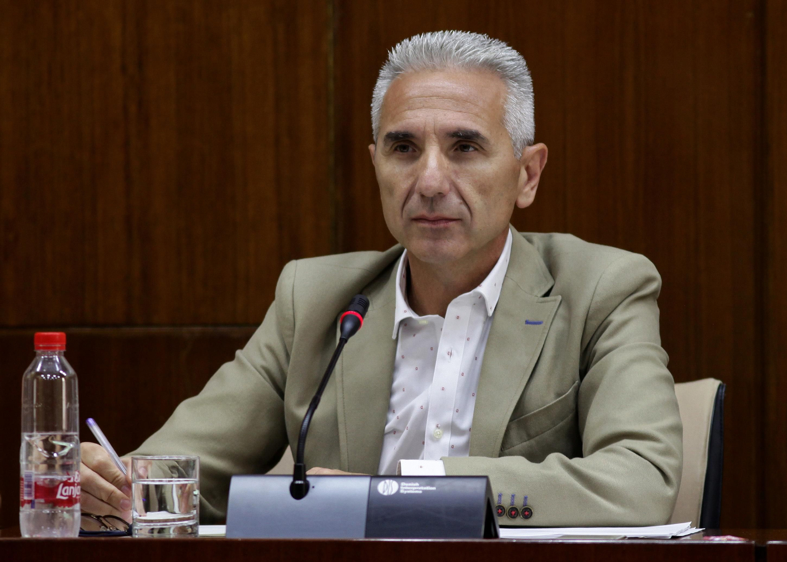 Miguel Ángel Vázquez, consejero de Cultura de la Junta de Andalucía, en una comparecencia en el Parlamento.